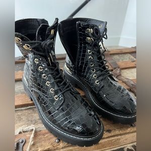 Topshop black combat boots